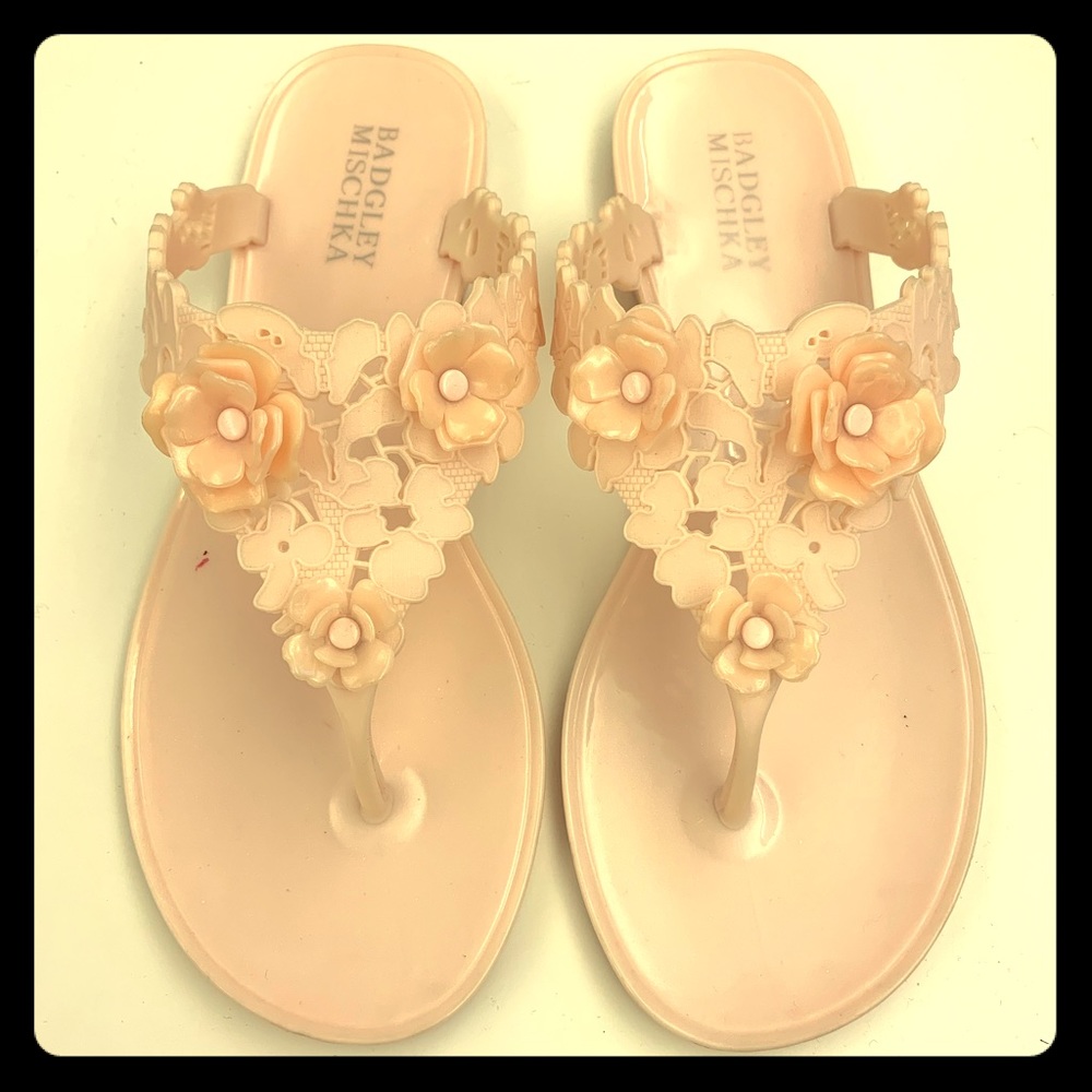 Badgley Mischka Bali Jelly Flip Flop Thong  Sz 7